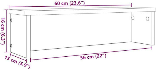 vidaXL Επιτραπέζια Βάση Ξύλινη 60x15x16εκ. Καφέ
