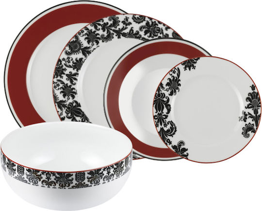 SP Tableware Damask Σερβίτσιο Πιάτων από Πορσελάνη Πολύχρωμο 20τμχ SP Tableware Damask Σερβίτσιο Πιάτων από Πορσελάνη Πολύχρωμο 20τμχ
