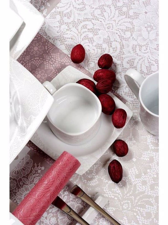 Cryspo Trio Marsala cu design gri Porțelan Set de Vase 55.289.40 15buc