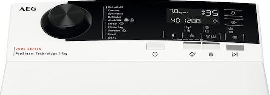 AEG Πλυντήριο Ρούχων Άνω Φόρτωσης 7kg με Τεχνολογία Ατμού 1251 Στροφών LTR7E373E