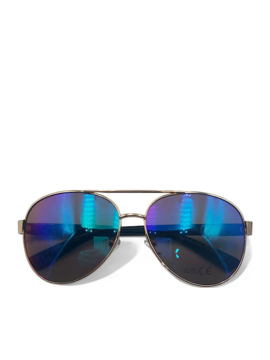 Dasoon Vision Unisex Γυαλιά Ηλίου με Χρυσό Σκελετό και Χρυσό Φακό 2478038