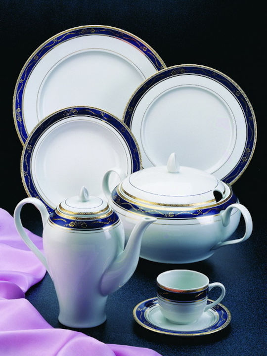 Emfasi Tea Set with Cup Porcelain Blue 1000ml 27pcs