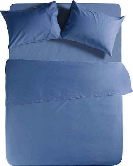 Nef-Nef Homeware Единично 100x200+30см. с Ластик Basic Indigo