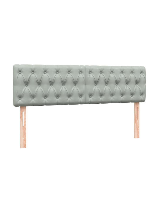 Vidaxl Boxspringbett Matratze Hellgrau 160x210cm Samt 1 Stk Doppelbett Grau