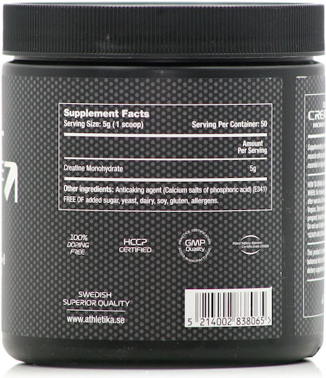 Athletika Sport Nutrition Creatine Monoydrate Natural 250gr