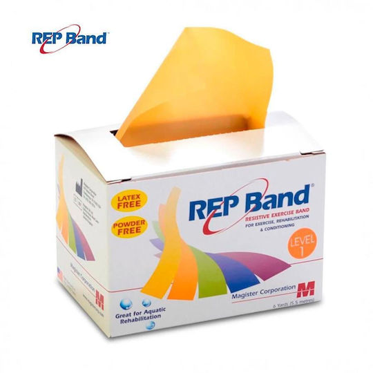 Johns Rep Band Level 1 Peach 5.5m Bandă de rezistență pentru exerciții Portocaliu 5.5m