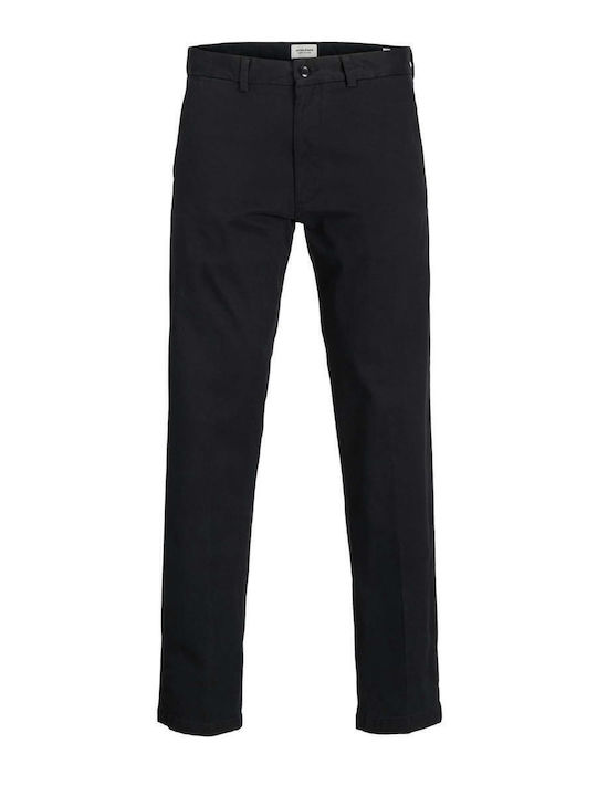 Trousers Chino Elastic in Relaxed Fit Black