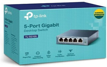 TP-LINK TL-SG105 Unmanaged L2 Switch with 5 Gigabit (1Gbps) Ethernet Ports