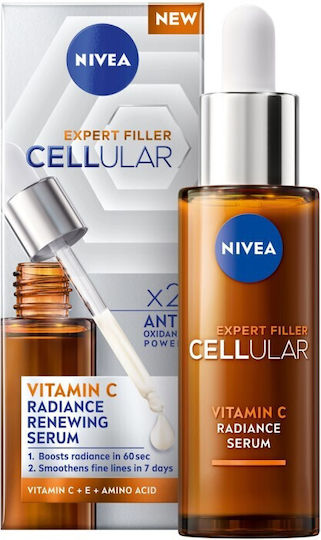 Nivea Cellular Filler Expert Vitamin C Moisturizing & Anti-aging Serum Face with Vitamin C & Vitamin E for Detoxification & Radiance 30ml