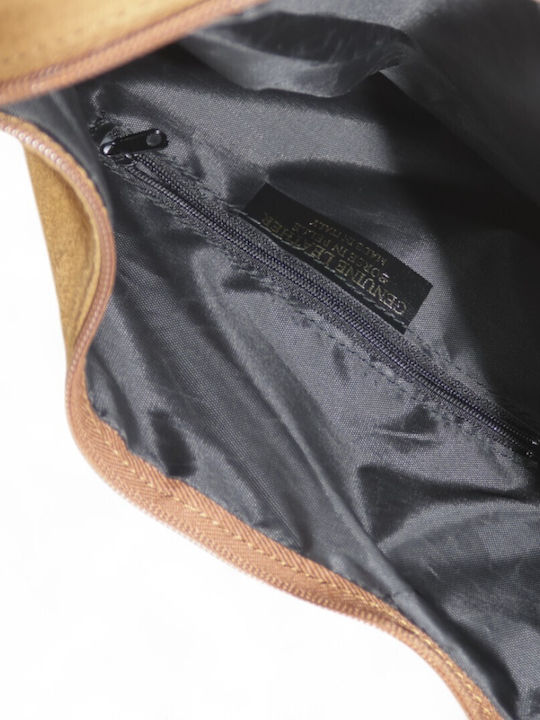 Damentasche und Handtaschen aus Leder Schulter Crossbody Wildleder Tabac Braun
