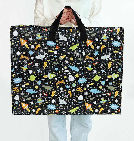 A Little Lovely Company Children's Storage Basket made of Fabric Black 58x45cm 1pcs