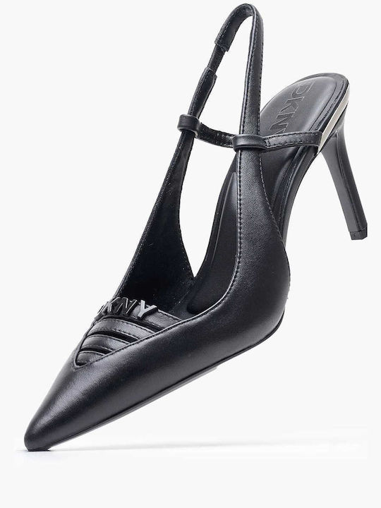 DKNY Leather Black Heels