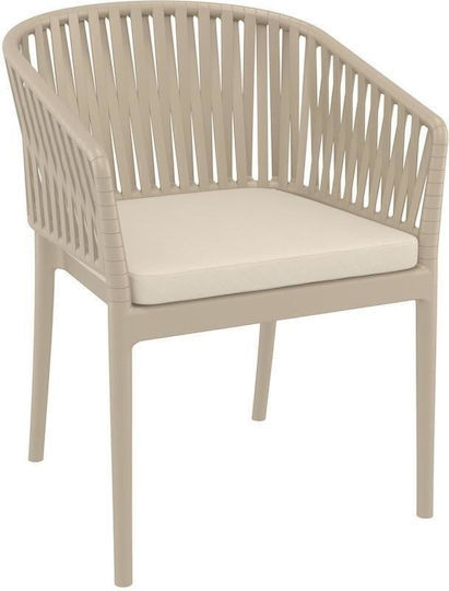 Zita Plus Waterproof Garden Chair Cushion Portofino Ecru 50x50 cm