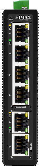 Himax PS1402G-I Unmanaged PoE+ Switch με 6 Θύρες Gigabit (1Gbps) Ethernet