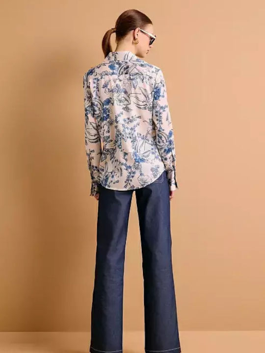 Women's Satin Long Sleeve Shirt