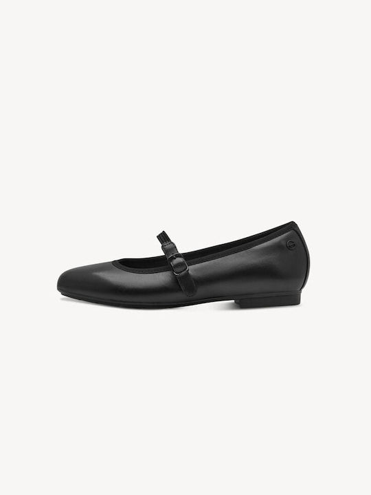 Tamaris Leather Ballerinas Black