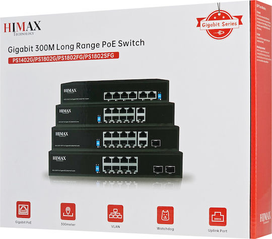 Himax PS1802G Managed Switch with 10 Gigabit (1Gbps) Ethernet Ports