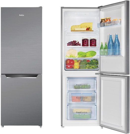 Amica Fridge-Freezer 227lt H159.3xW54xD55cm Inox FK2425.4UNTX(E)
