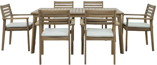 Dining Room Set 7 Pieces Natural