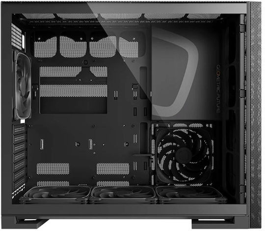 Geometric Future Model 5 Vent Gaming Middle Tower Carcasă Calculator cu Fereastră Laterală Negru