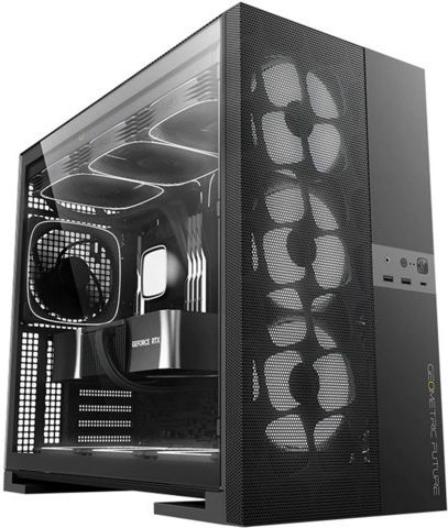 Geometric Future Model 5 Vent Gaming Middle Tower Carcasă Calculator cu Fereastră Laterală Negru