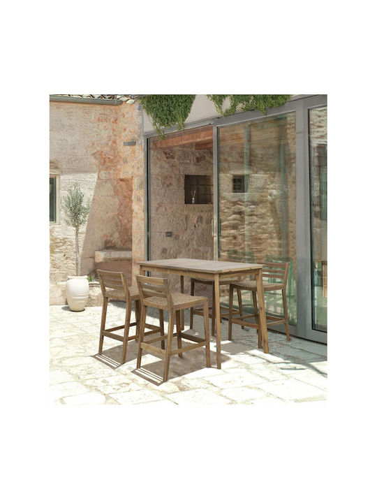 Stool Bar Wooden Toujour Natural 53x45x87cm