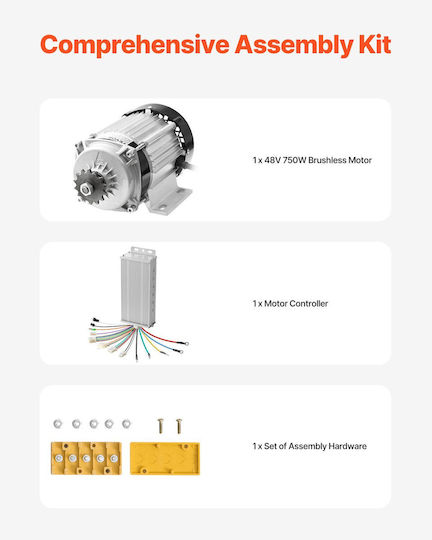 Vevor Κινητήρας DC 48V 2700rpm (ZLWSDJTJ750WXOI9PV9)