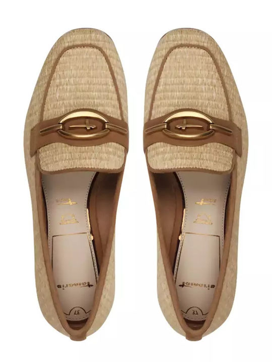 Women's Moccasins in Beige Color