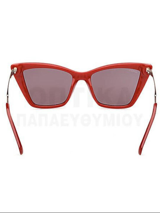 Max & Co Women's Sunglasses with Black Frame and Red Lenses MO0057 66E
