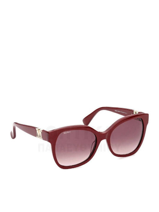 Max Mara Emme3 Women's Sunglasses with Burgundy Plastic Frame and Burgundy Gradient Lens MM 0014 66F