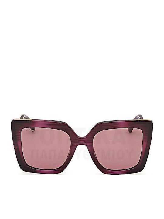 Max Mara Sunglasses Burgundy with Mixed Frame Max Mara Sunglasses Burgundy with Mixed Frame