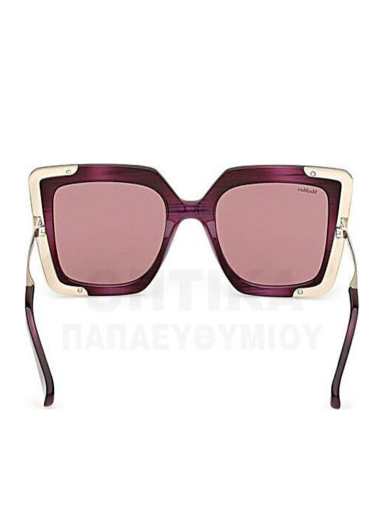 Max Mara Women's Sunglasses with Burgundy Frame MM 0051 83W