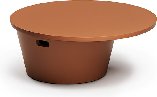 Masa De Cafea Centrală Rotundă Totem Terracota L84xL84xÎ33cm