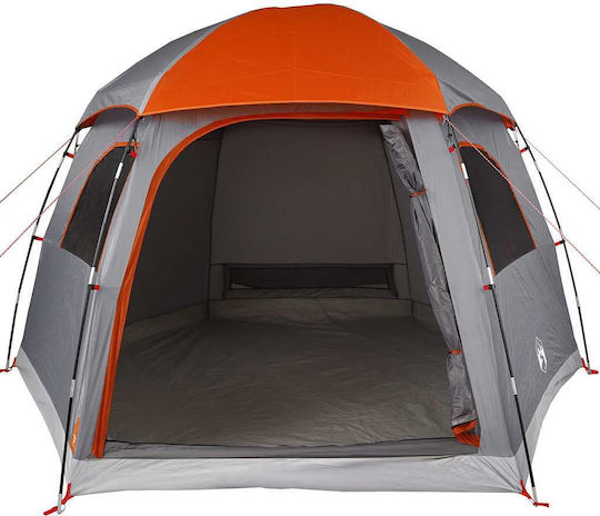 vidaXL Campingzelt Grau für 6 Personen 388x350x230cm