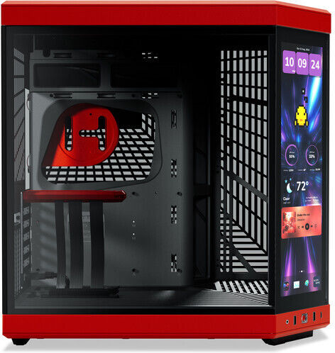 HYTE Y70 Touch Infinite Gaming Midi Tower Computer Case with Side Window Black Cherry