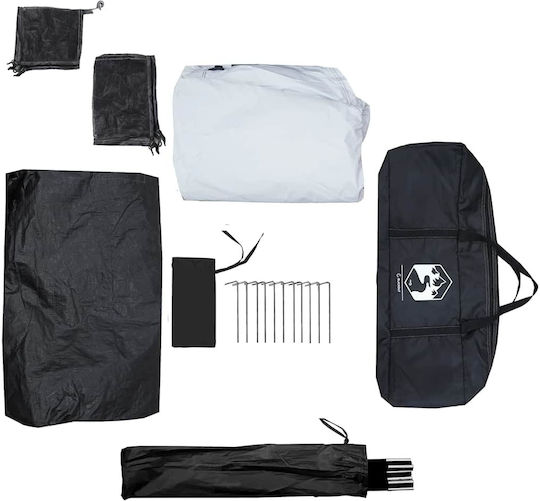 vidaXL Campingzelt Weiß mit Doppeltuch für 6 Personen 317x346x195cm