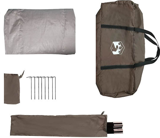 vidaXL Camping Tent Brown for 2 People