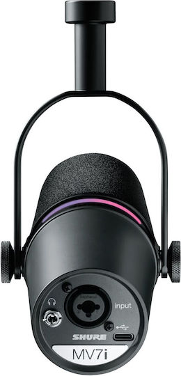 Shure MV7i Δυναμικό Μικρόφωνο Shock Mounted για Φωνητικά για PC/Mac/iPad/Android
