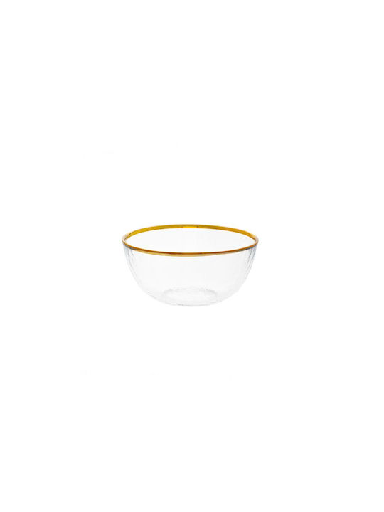 Iliadis Serving Bowl Round Glass Gold with Diameter 12.5cm 1pcs 52055884