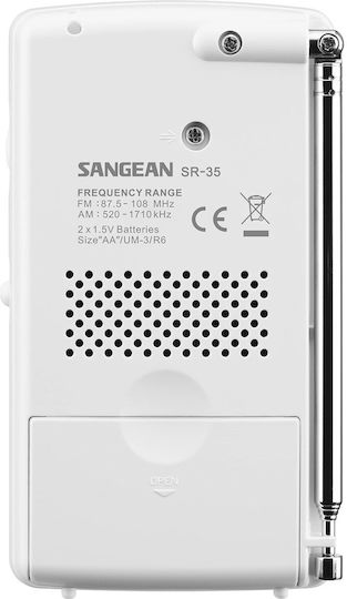 Sangean SR-35 Cu baterie Alb
