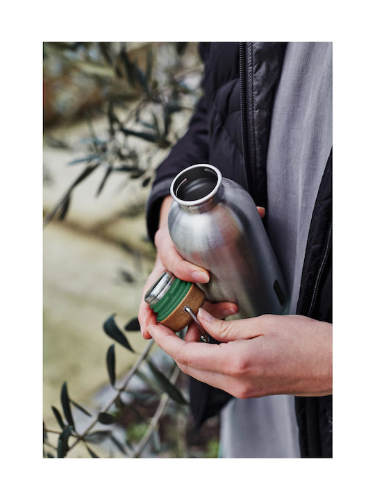 Black+Blum Bam Bottiglia Grătare comerciale Metalic con tappo in sughero Argintiu 600ml