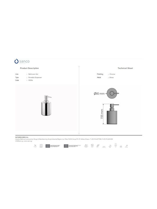 Sanco Α3-90356 90356-A03 Dispenser Metalic Argintiu 500ml