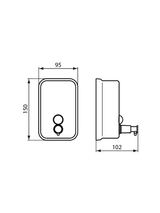 Ideal Standard Iom Επιτοίχιο Dispenser Μεταλλικό Ασημί 500ml