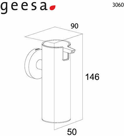 TIGER Wall-mounted Dispenser made of Stainless Steel Black Matt 125ml