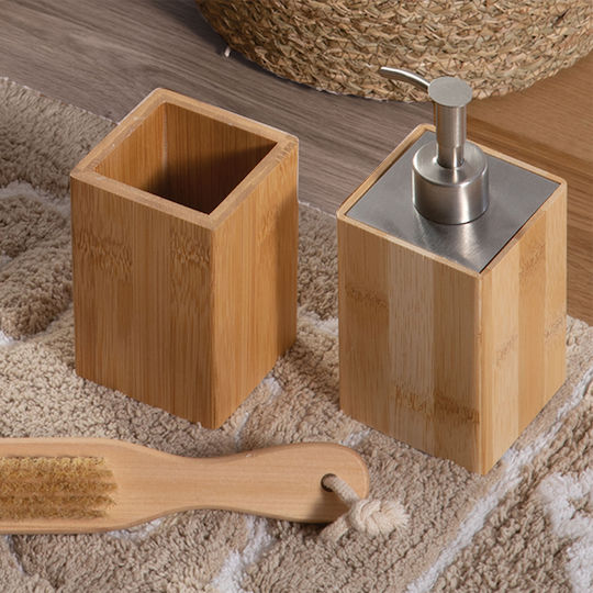 Nef-Nef Homeware Woody Επιτραπέζιο Dispenser από Bamboo Καφέ