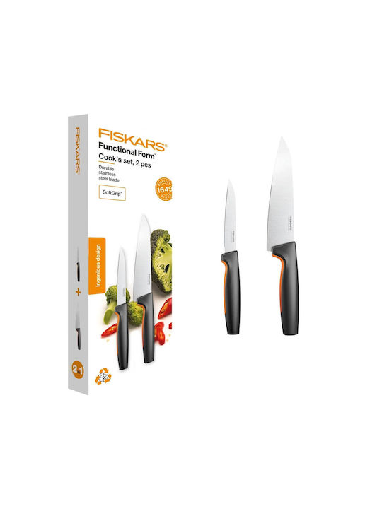 Fiskars Σετ Μαχαίρια από Ανοξείδωτο Ατσάλι 2τμχ
