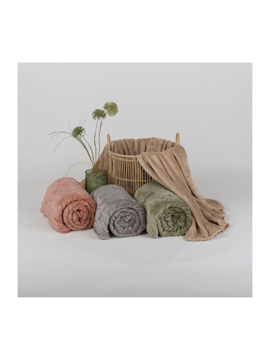 Dilios Silk Touch Одеяло Полар Канапе 130x170см Сиво