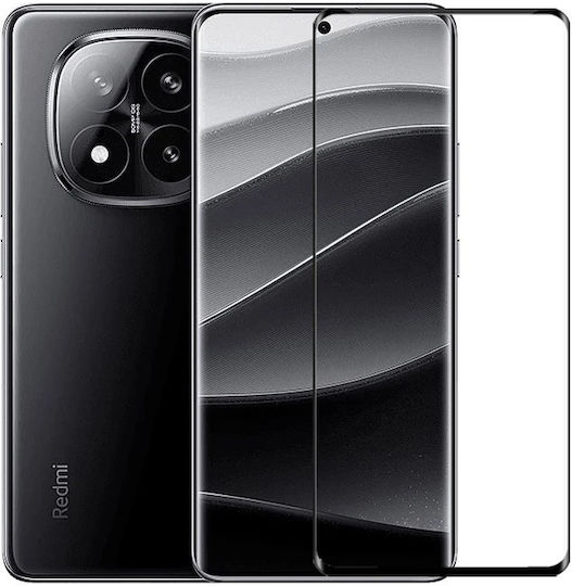 3D 0.3mm Adeziv complet Full Face Tempered Glass Negru (Redmi Note 14 Pro 5G / 14 Pro+ / Poco X7)