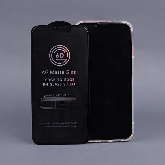 Matt Vollflächig gehärtetes Glas Schwarz (Galaxy S24)