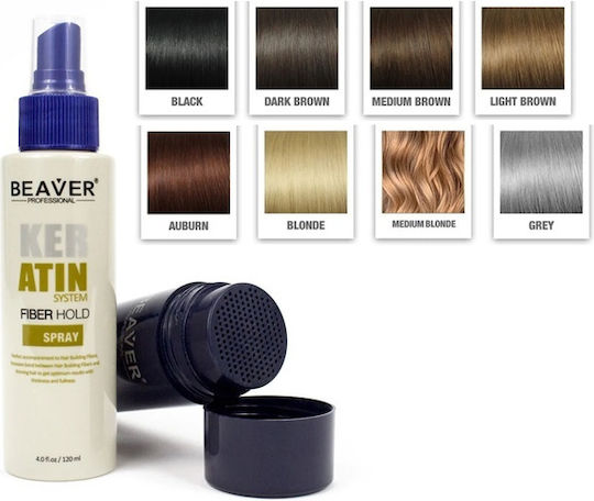 Beaver Fibre Acoperirea Subțierii Părului cu keratină Hair Building Fibers Beaver 12gr
